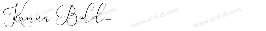 Karman Bold字体转换